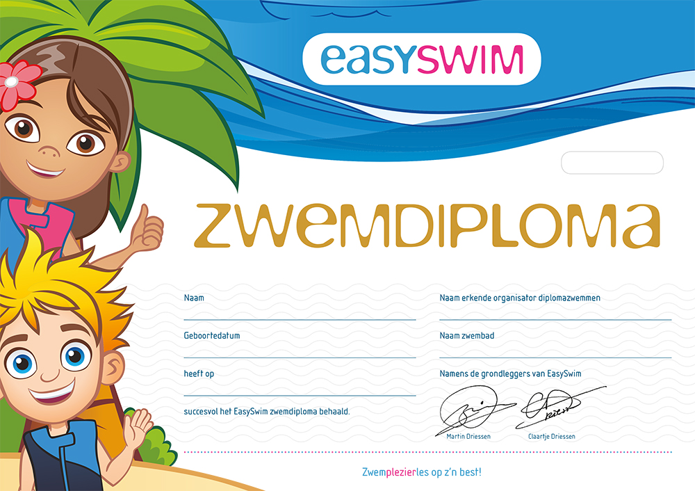 Easyswim. International Diploma. ABC Diploma for Kids.